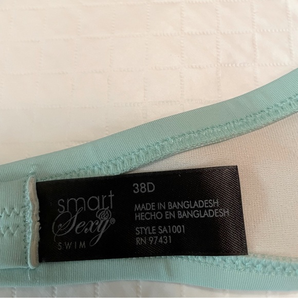 NWT Smart & Sexy swimwear Bikini Top. Mint Chip colour and Size 38D - Picture 7 of 10